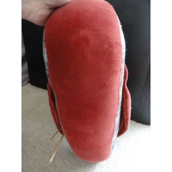 Vintage Handmade Tweed Plaid Duck Mallard Willow Brown Burnt Orange Fabric - Picture 7 of 9